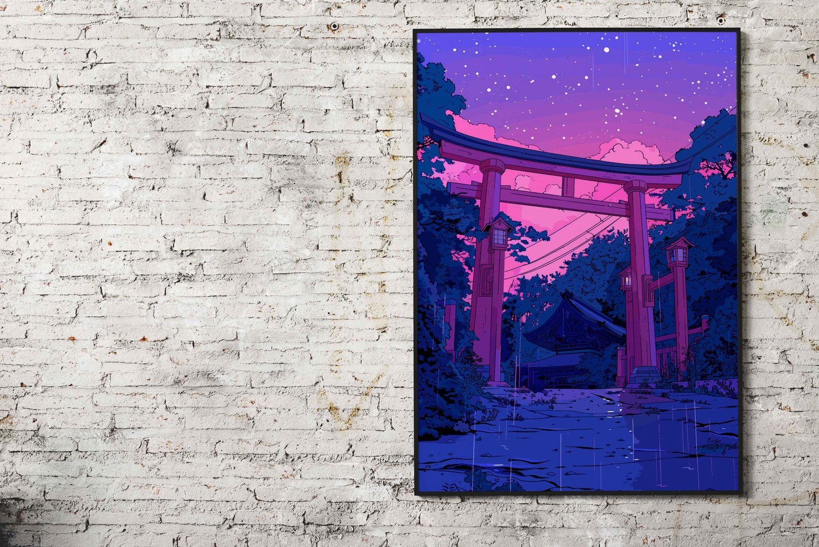 Japanese Temple Gate Asian Style Poster | Wall Art for Home & Office | High-Quality Print - High-Quality Visual Display