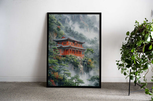 Japanese Temple Japan Asian Style Poster | Wall Art for Home & Office | High-Quality Print - High-Quality Visual Display