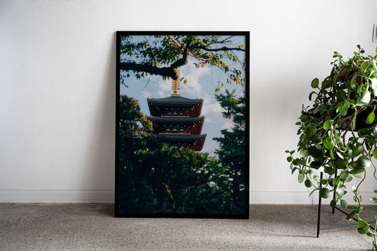 Japanese Temple Kanei-ji Tokyo Asian Style Poster | Wall Art for Home & Office | High-Quality Print - High-Quality Visual Display