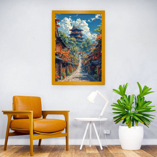 Japanese Temple Pagoda Asian Style Poster | Wall Art for Home & Office | High-Quality Print - High-Quality Visual Display