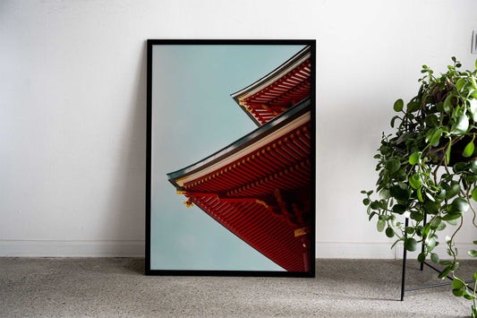 Japanese Temple Roof Asian Style Poster | Wall Art for Home & Office | High-Quality Print - High-Quality Visual Display