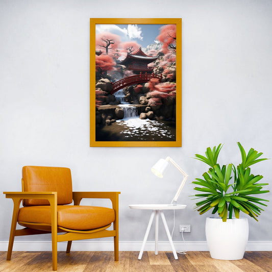 Japanese Temple Asian Style Poster | Wall Art for Home & Office | High-Quality Print - High-Quality Visual Display