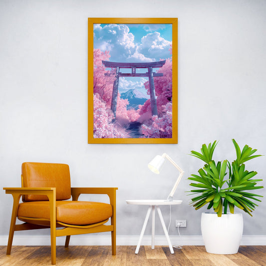 Japanese Torii Vaporwave Asian Style Poster | Wall Art for Home & Office | High-Quality Print - High-Quality Visual Display