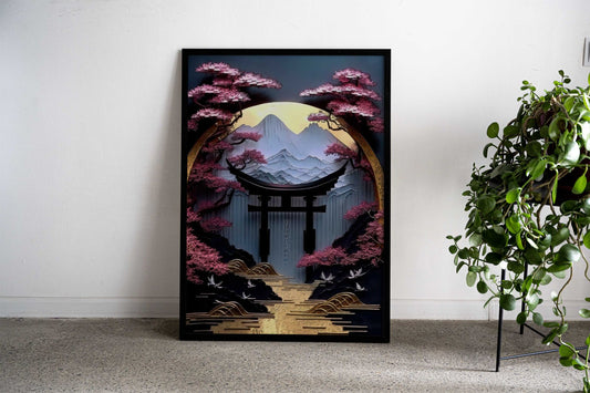Japanese Torii epic Shrine Asian Style Poster | Wall Art for Home & Office | High-Quality Print - High-Quality Visual Display