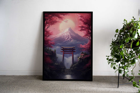 Japanese Torri Gate Asian Style Poster | Wall Art for Home & Office | High-Quality Print - High-Quality Visual Display