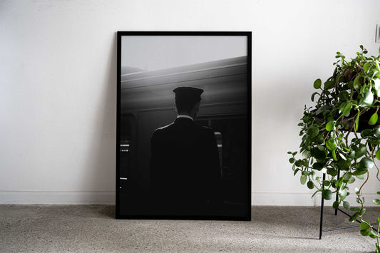 Japanese Train Conductor Silhouette Asian Style Poster | Wall Art for Home & Office | High-Quality Print - High-Quality Visual Display