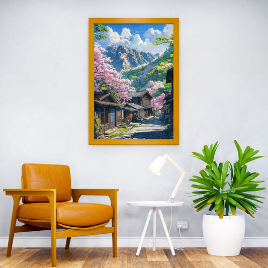 Japanese Village Japan Asian Style Poster | Wall Art for Home & Office | High-Quality Print - High-Quality Visual Display