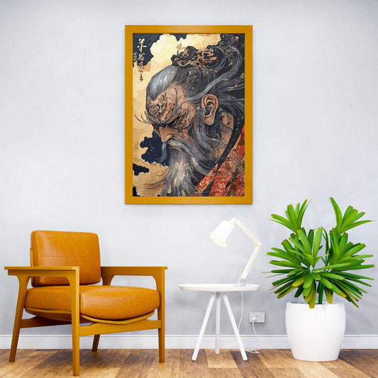 Japanese Warrior Portrait Asian Style Poster | Wall Art for Home & Office | High-Quality Print - High-Quality Visual Display