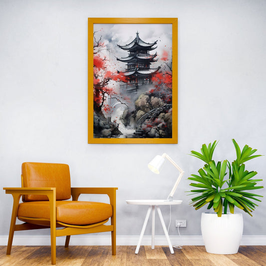 Japanese Watercolor Asian Style Poster | Wall Art for Home & Office | High-Quality Print - High-Quality Visual Display