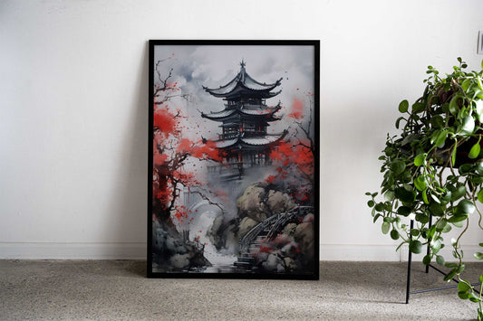 Japanese Watercolor Asian Style Poster | Wall Art for Home & Office | High-Quality Print - High-Quality Visual Display