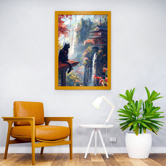 Japanese Waterfalls Asian Style Poster | Wall Art for Home & Office | High-Quality Print - High-Quality Visual Display