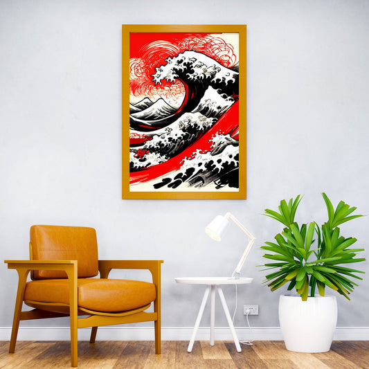 Japanese Wave Art Asian Style Poster | Wall Art for Home & Office | High-Quality Print - High-Quality Visual Display