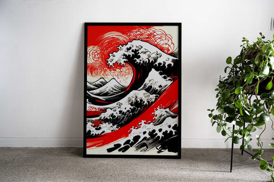 Japanese Wave Art Asian Style Poster | Wall Art for Home & Office | High-Quality Print - High-Quality Visual Display