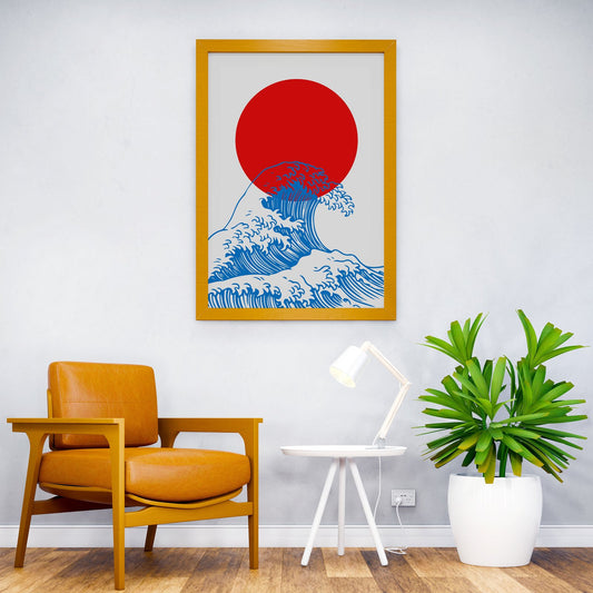 Japanese Waves Asian Style Poster | Wall Art for Home & Office | High-Quality Print - High-Quality Visual Display