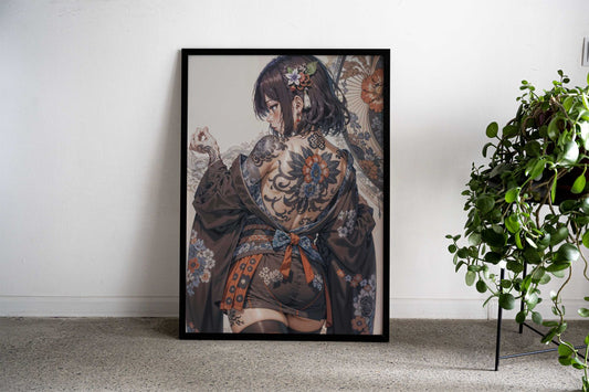 Japanese Woman Anime Girl Asian Style Poster | Wall Art for Home & Office | High-Quality Print - High-Quality Premium Wall Art Decor Sticker