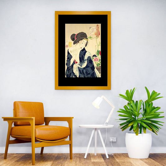 Japanese Woman Asian Style Poster | Wall Art for Home & Office | High-Quality Print - High-Quality Premium Wall Art Decor Sticker