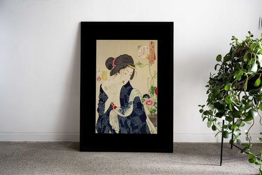 Japanese Woman Asian Style Poster | Wall Art for Home & Office | High-Quality Print - High-Quality Premium Wall Art Decor Sticker