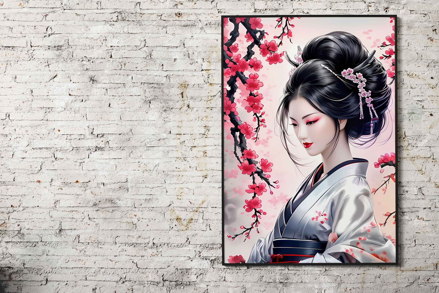 Japanese beautiful geisha Asian Style Poster | Wall Art for Home & Office | High-Quality Print
