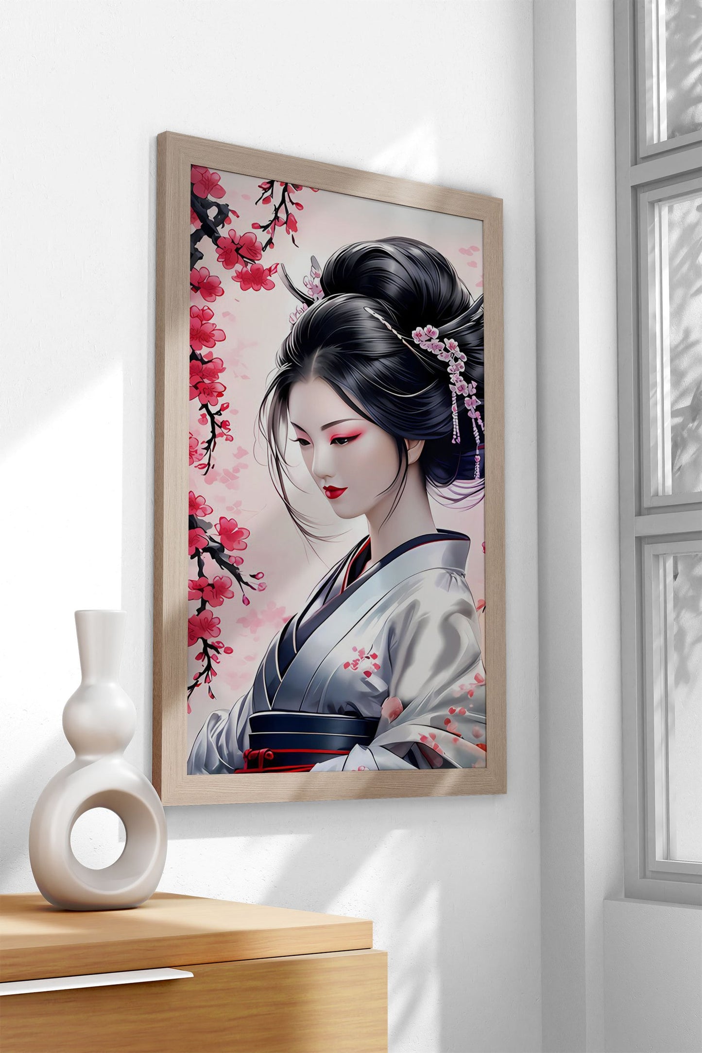 Japanese beautiful geisha Asian Style Poster | Wall Art for Home & Office | High-Quality Print