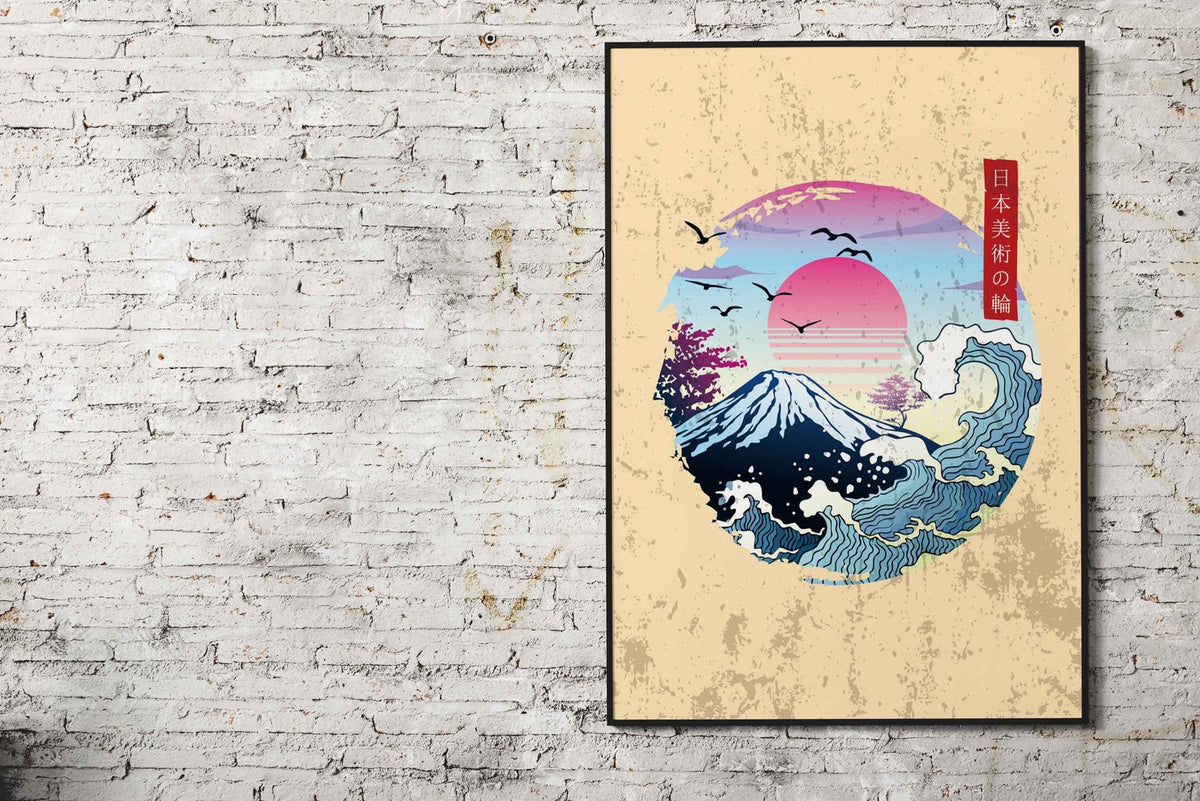Japanese circle art Asian Style Poster | Wall Art for Home & Office | High-Quality Print - High-Quality Visual Display