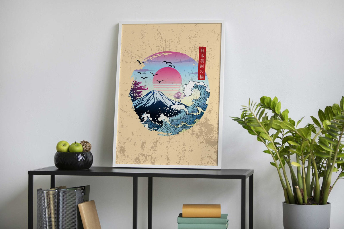 Japanese circle art Asian Style Poster | Wall Art for Home & Office | High-Quality Print - High-Quality Visual Display