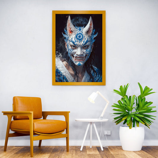 Japanese demon mask Asian Style Poster | Wall Art for Home & Office | High-Quality Print - High-Quality Visual Display