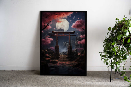 Japanese fantasy gate Asian Style Poster | Wall Art for Home & Office | High-Quality Print - High-Quality Visual Display