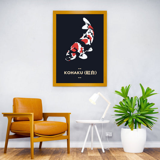 Japanese koi kohaku Asian Style Poster | Wall Art for Home & Office | High-Quality Print - High-Quality Visual Display