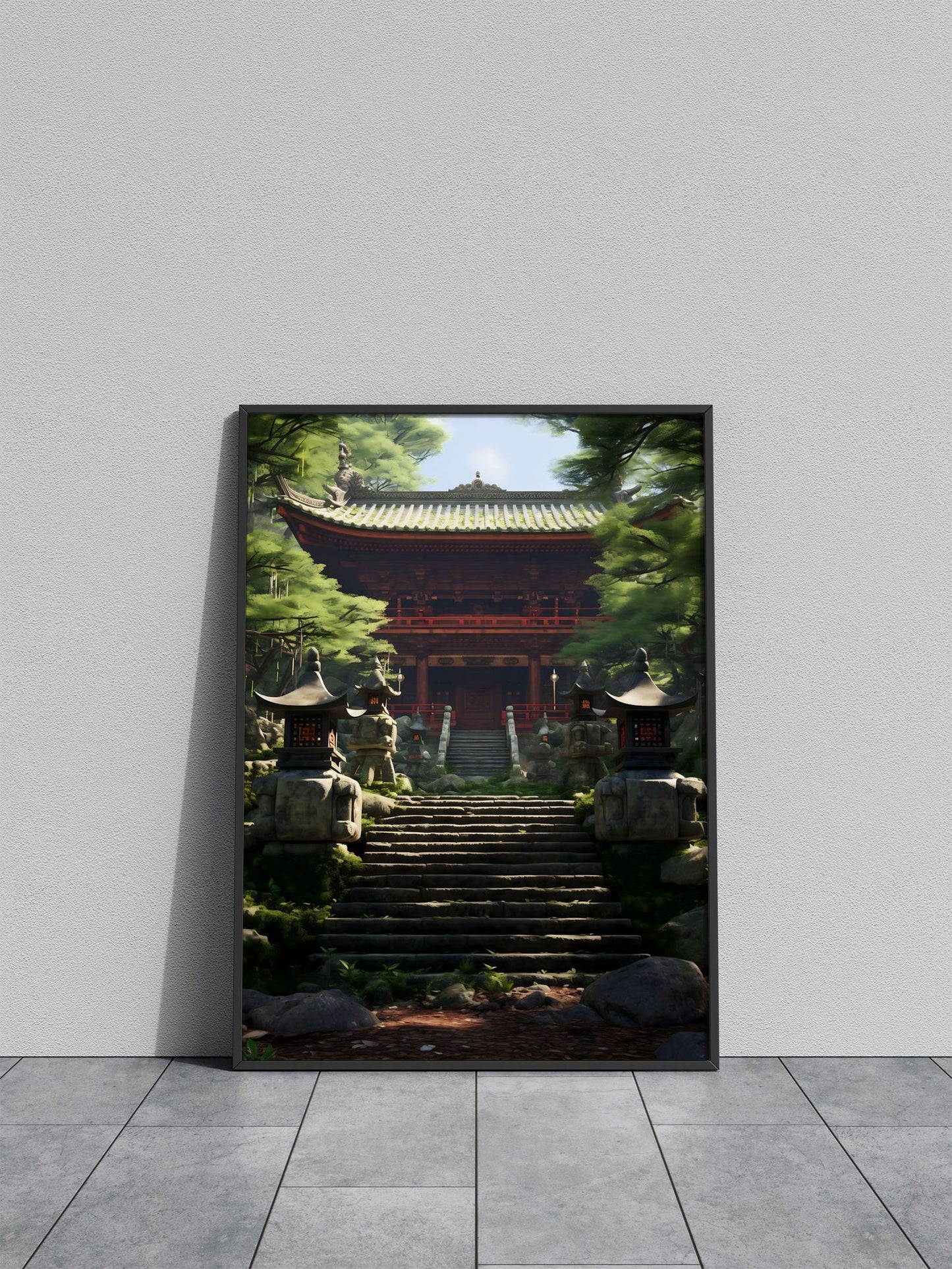 Japanese lanscape temple Asian Style Poster | Wall Art for Home & Office | High-Quality Print
