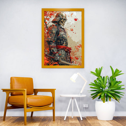 Japanese samurai skeleton Asian Style Poster | Wall Art for Home & Office | High-Quality Print - High-Quality Visual Display