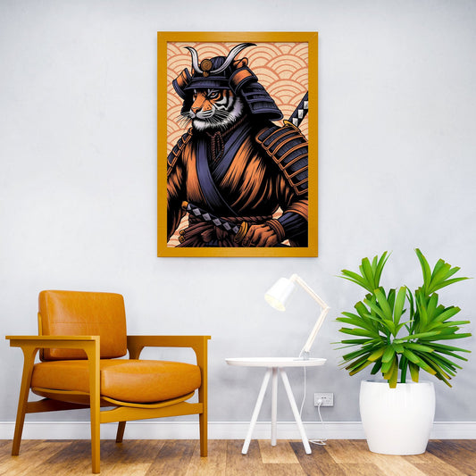 Japanese samurai tiger Asian Style Poster | Wall Art for Home & Office | High-Quality Print - High-Quality Visual Display
