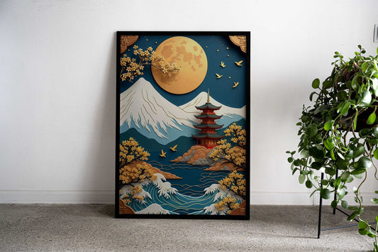 Japanese tranquility Asian Style Poster | Wall Art for Home & Office | High-Quality Print - High-Quality Visual Display
