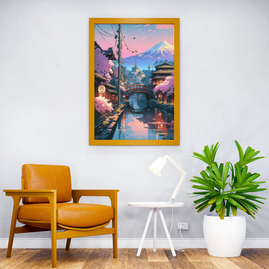 Japans Cherry Elegance Asian Style Poster | Wall Art for Home & Office | High-Quality Print - High-Quality Premium Wall Art Decor Sticker