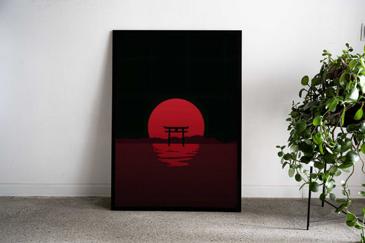 Japonia Negru Asian Style Poster | Wall Art for Home & Office | High-Quality Print - High-Quality Premium Wall Art Decor Sticker