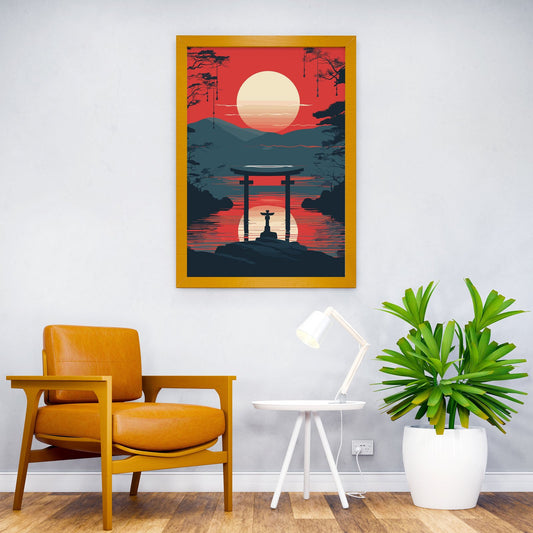 Journey to the Gate Asian Style Poster | Wall Art for Home & Office | High-Quality Print - High-Quality Premium Wall Art Decor Sticker