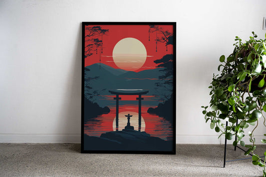 Journey to the Gate Asian Style Poster | Wall Art for Home & Office | High-Quality Print - High-Quality Premium Wall Art Decor Sticker