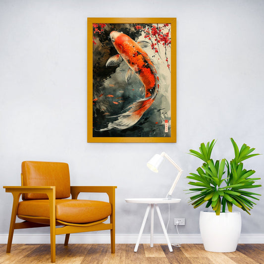 KOI fish Asian Style Poster | Wall Art for Home & Office | High-Quality Print - High-Quality Visual Display