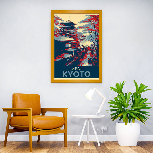 KYOTO JAPAN VINTAGE Asian Style Poster | Wall Art for Home & Office | High-Quality Print - High-Quality Visual Display