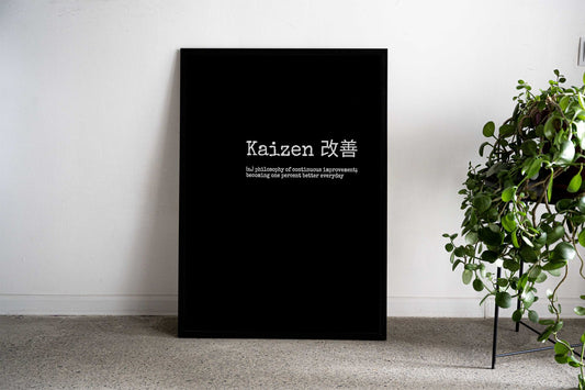 Kaizen Asian Style Poster | Wall Art for Home & Office | High-Quality Print - High-Quality Premium Wall Art Decor Sticker