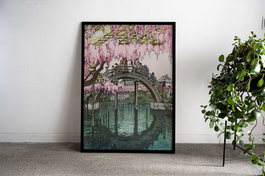 Kameido Bridge Asian Style Poster | Wall Art for Home & Office | High-Quality Print - High-Quality Premium Wall Art Decor Sticker
