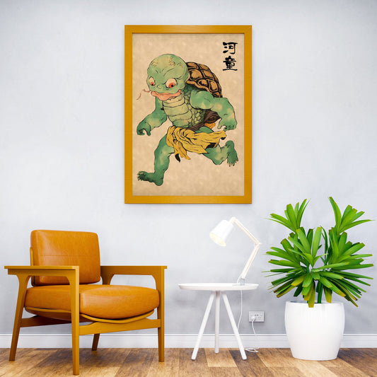 Kappa Yokai Woodblock Asian Style Poster | Wall Art for Home & Office | High-Quality Print - High-Quality Visual Display
