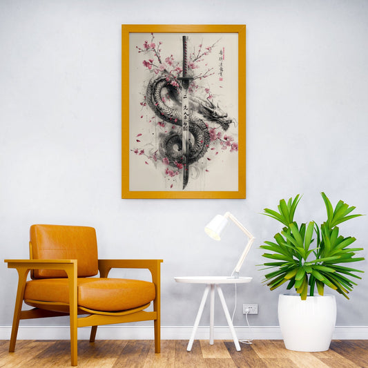 Katana Of The Dragon Asian Style Poster | Wall Art for Home & Office | High-Quality Print - High-Quality Visual Display