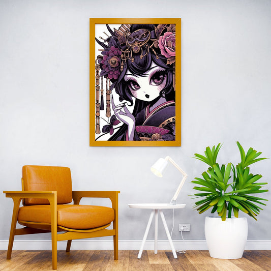 Kawaii Geisha Love Asian Style Poster | Wall Art for Home & Office | High-Quality Print - High-Quality Visual Display