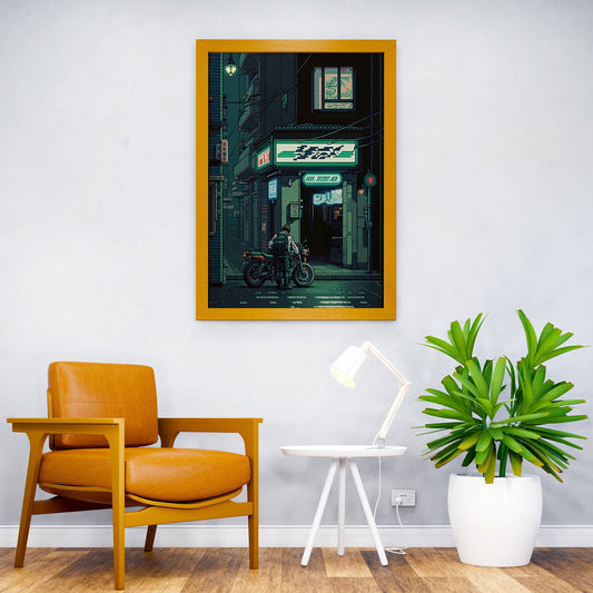 Kawasaki City Pixel Art Asian Style Poster | Wall Art for Home & Office | High-Quality Print - High-Quality Visual Display