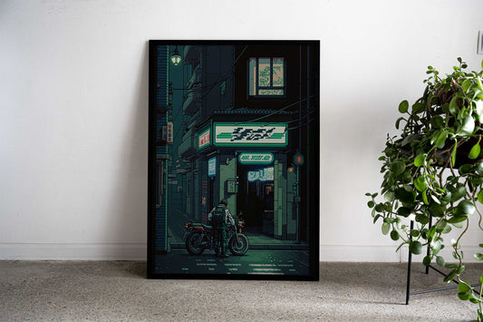 Kawasaki City Pixel Art Asian Style Poster | Wall Art for Home & Office | High-Quality Print - High-Quality Visual Display