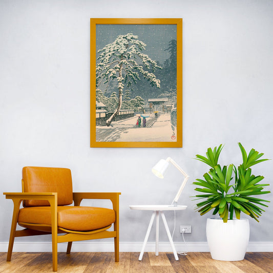 Kawase Hasui Honmonji Snow Asian Style Poster | Wall Art for Home & Office | High-Quality Print - High-Quality Visual Display
