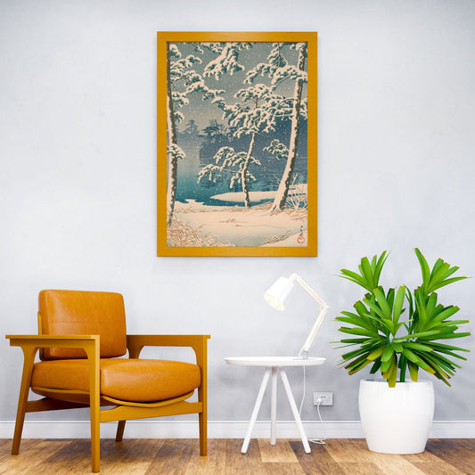 Kawase Hasui Senzoku Pond Asian Style Poster | Wall Art for Home & Office | High-Quality Print - High-Quality Visual Display