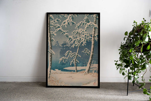 Kawase Hasui Senzoku Pond Asian Style Poster | Wall Art for Home & Office | High-Quality Print - High-Quality Visual Display