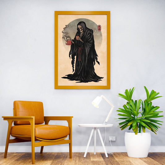 Killer tea Skeleton Asian Style Poster | Wall Art for Home & Office | High-Quality Print - High-Quality Visual Display