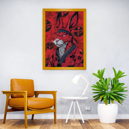 Kimono Rabbit Asian Style Poster | Wall Art for Home & Office | High-Quality Print - High-Quality Visual Display